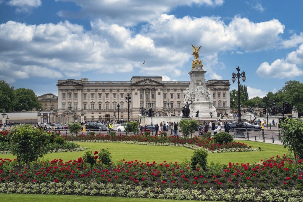 Buckingham Palace, the royal residence in London, England