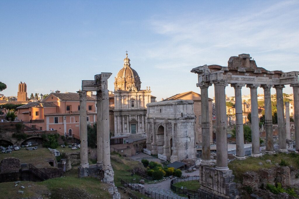 Ruins of the Roman Forum, the heart of ancient Rome