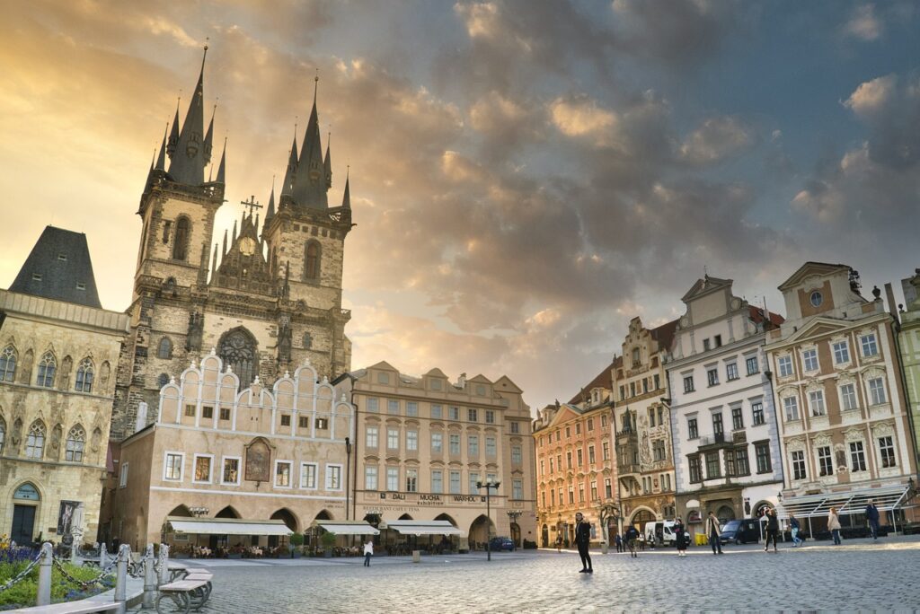 Aerial view of Prague Castle